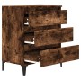 Aparador madera contrachapada color roble ahumado 60x35x70 cm de vidaXL, Aparadores - Ref: Foro24-823053, Precio: 57,95 €, De...