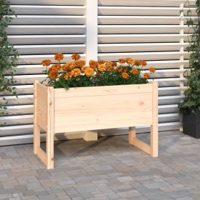 Jardinera de madera maciza de pino 78x40x52 cm en Macetas y jardineras | Comprar online en Foru.es