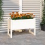 Jardinera madera maciza de pino blanco 78x40x52 cm en Macetas y jardineras | Comprar online en Foru.es