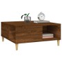 Mesa de centro madera contrachapada roble marrón 80x80x36,5 cm de vidaXL, Mesas de centro - Ref: Foro24-821099, Precio: 47,84...
