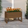Jardinera madera maciza de pino marrón miel 78x40x52 cm en Macetas y jardineras | Comprar online en Foru.es
