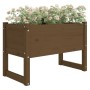 Jardinera madera maciza de pino marrón miel 78x40x52 cm en Macetas y jardineras | Comprar online en Foru.es