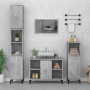 Armario de lavabo madera contrachapada gris hormigón 80x33x60cm de vidaXL, Tocadores de baño - Ref: Foro24-821296, Precio: 69...