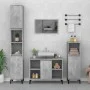Armario de lavabo madera contrachapada gris hormigón 80x33x60cm de vidaXL, Tocadores de baño - Ref: Foro24-821296, Precio: 68...