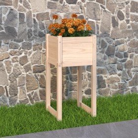 Jardinera de madera maciza de pino 40x40x81 cm en Macetas y jardineras | Comprar online en Foru.es