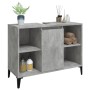 Armario de lavabo madera contrachapada gris hormigón 80x33x60cm de vidaXL, Tocadores de baño - Ref: Foro24-821296, Precio: 69...