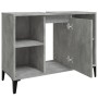 Armario de lavabo madera contrachapada gris hormigón 80x33x60cm de vidaXL, Tocadores de baño - Ref: Foro24-821296, Precio: 69...