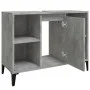 Armario de lavabo madera contrachapada gris hormigón 80x33x60cm de vidaXL, Tocadores de baño - Ref: Foro24-821296, Precio: 68...