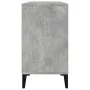 Armario de lavabo madera contrachapada gris hormigón 80x33x60cm de vidaXL, Tocadores de baño - Ref: Foro24-821296, Precio: 68...