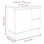 Armario de baño madera contrachapada marrón roble 65x33x60 cm de vidaXL, Muebles de baño - Ref: Foro24-819827, Precio: 69,50 ...