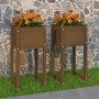 Jardinera 2 uds madera maciza de pino marrón miel 40x40x81 cm en Macetas y jardineras | Comprar online en Foru.es
