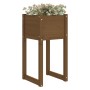 Jardinera 2 uds madera maciza de pino marrón miel 40x40x81 cm en Macetas y jardineras | Comprar online en Foru.es