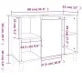 Armario de lavabo madera contrachapada blanco brillo 80x33x60cm de vidaXL, Tocadores de baño - Ref: Foro24-821286, Precio: 75...
