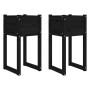 Jardinera 2 unidades madera maciza de pino negro 40x40x81 cm en Macetas y jardineras | Comprar online en Foru.es