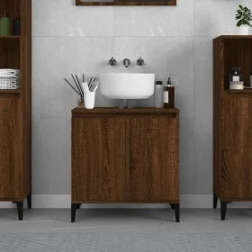 Plywood oak brown bathroom cabinet 58x33x60 cm by vidaXL, bathroom vanities - Ref: Foro24-821267, Price: 59,74 €, Discount: %