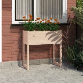 Jardinera de madera maciza de pino 78x40x81 cm en Macetas y jardineras | Comprar online en Foru.es