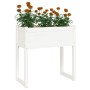 Jardinera madera maciza de pino blanco 78x40x81 cm en Macetas y jardineras | Comprar online en Foru.es