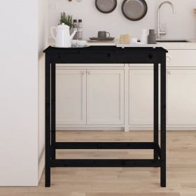 Mesa alta de bar madera maciza de pino negro 100x50x110 cm en Mesas de comedor | Comprar online en Foru.es
