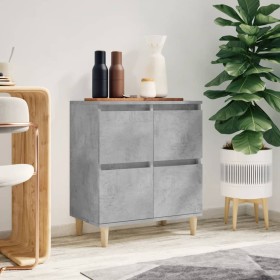 Aparador de madera contrachapada gris hormigón 60x35x70 cm de vidaXL, Aparadores - Ref: Foro24-821160, Precio: 74,06 €, Descu...