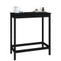 Mesa alta de bar madera maciza de pino negro 100x50x110 cm en Mesas de comedor | Comprar online en Foru.es