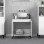 Armario para lavabo madera contrachapada blanco 58x33x60 cm de vidaXL, Tocadores de baño - Ref: Foro24-821260, Precio: 48,39 ...