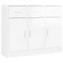 Aparador madera de ingeniería blanco brillante 91x28x75 cm de vidaXL, Aparadores - Ref: Foro24-823010, Precio: 129,47 €, Desc...