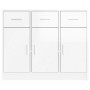 Aparador madera de ingeniería blanco brillante 91x28x75 cm de vidaXL, Aparadores - Ref: Foro24-823010, Precio: 130,87 €, Desc...