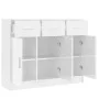 Aparador madera de ingeniería blanco brillante 91x28x75 cm de vidaXL, Aparadores - Ref: Foro24-823010, Precio: 129,47 €, Desc...