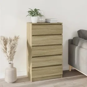 Sonoma oak plywood chest of drawers 60x36x103 cm by vidaXL, Drawers - Ref: Foro24-823019, Price: 97,08 €, Discount: %