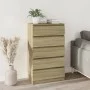 Cajonera de madera contrachapada roble Sonoma 60x36x103 cm de vidaXL, Cajoneras - Ref: Foro24-823019, Precio: 97,08 €, Descue...