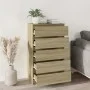 Cajonera de madera contrachapada roble Sonoma 60x36x103 cm de vidaXL, Cajoneras - Ref: Foro24-823019, Precio: 97,08 €, Descue...