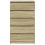 Cajonera de madera contrachapada roble Sonoma 60x36x103 cm de vidaXL, Cajoneras - Ref: Foro24-823019, Precio: 97,08 €, Descue...
