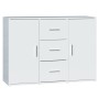 Aparador de madera contrachapada blanco brillante 91x29,5x65 cm de vidaXL, Aparadores - Ref: Foro24-823344, Precio: 108,79 €,...