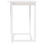 Mesa alta de bar madera maciza de pino blanca 80x80x110 cm en Mesas de comedor | Comprar online en Foru.es