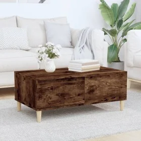 Mesa de centro madera contrachapada roble ahumado 90x50x36,5 cm de vidaXL, Mesas de centro - Ref: Foro24-821113, Precio: 47,3...