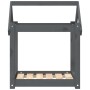 Cama para perros madera maciza de pino gris 61x50x70 cm en Camas para perros | Comprar online en Foru.es