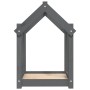 Cama para perros madera maciza de pino gris 61x50x70 cm en Camas para perros | Comprar online en Foru.es