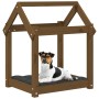 Cama para perros madera maciza pino marrón miel 61x50x70 cm en Camas para perros | Comprar online en Foru.es