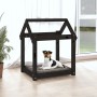 Cama para perros madera maciza de pino negro 61x50x70 cm en Camas para perros | Comprar online en Foru.es