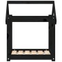 Cama para perros madera maciza de pino negro 61x50x70 cm en Camas para perros | Comprar online en Foru.es