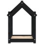 Cama para perros madera maciza de pino negro 61x50x70 cm en Camas para perros | Comprar online en Foru.es
