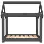 Cama para perros madera maciza de pino gris 71x55x70 cm en Camas para perros | Comprar online en Foru.es