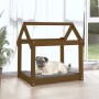 Cama para perros madera maciza pino marrón miel 71x55x70 cm en Camas para perros | Comprar online en Foru.es