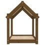 Cama para perros madera maciza pino marrón miel 71x55x70 cm en Camas para perros | Comprar online en Foru.es