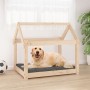 Cama para perros madera maciza de pino 81x60x70 cm en Camas para perros | Comprar online en Foru.es