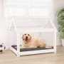 Cama para perros madera maciza de pino blanco 81x60x70 cm en Camas para perros | Comprar online en Foru.es