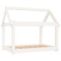 Cama para perros madera maciza de pino blanco 81x60x70 cm en Camas para perros | Comprar online en Foru.es