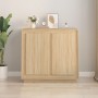 Aparador madera contrachapada color roble Sonoma 80x34x75 cm de vidaXL, Aparadores - Ref: Foro24-819887, Precio: 90,02 €, Des...