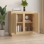 Aparador madera contrachapada color roble Sonoma 80x34x75 cm de vidaXL, Aparadores - Ref: Foro24-819887, Precio: 90,02 €, Des...