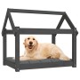 Cama para perros madera maciza de pino gris 81x60x70 cm en Camas para perros | Comprar online en Foru.es